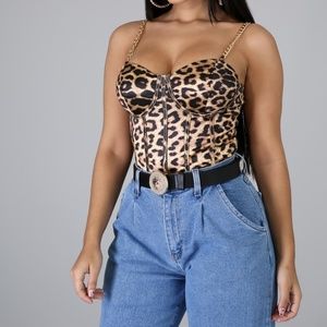 Tops - Animal Print Bodysuit Tops - Animal Print Bodysuit